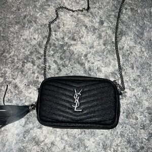 YSL Black Quilted Crossbody Bag